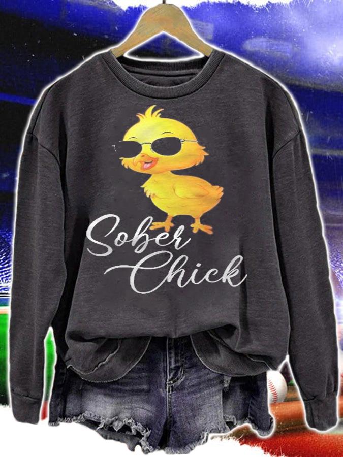 Sober Chick Funny Aa Girl Alcoholic Recuperation Sobriety Shirt sweatshirt