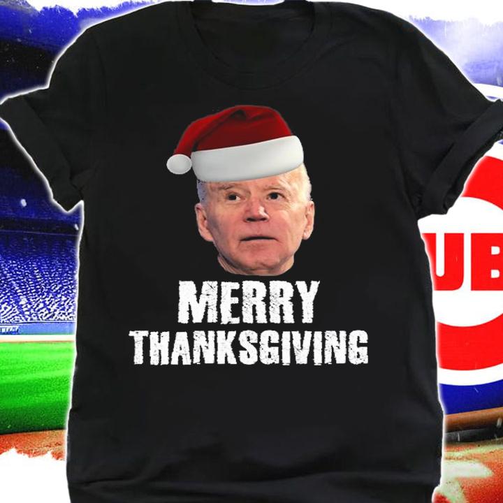 Funny Joe Biden Merry Thanksgiving Christmas Joke T-Shirt shirt