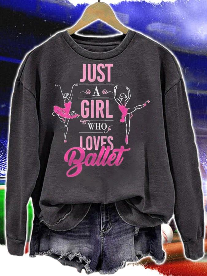 Just A Girl Who Loves Ballet Ballerina Dancing Dance Gift T-shirt