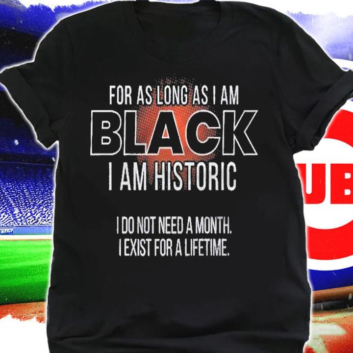For As Long As Im Black Im Historic African American Pride Premium Shirt shirt