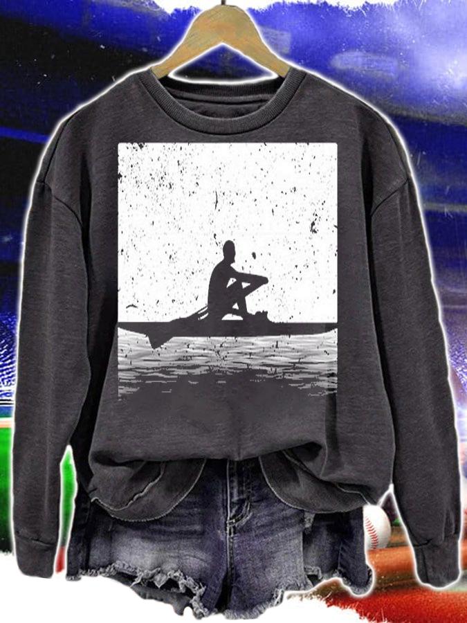 Funny Rowing Art For Men Women Rowing Row Boat T-Shirt sweatshirt