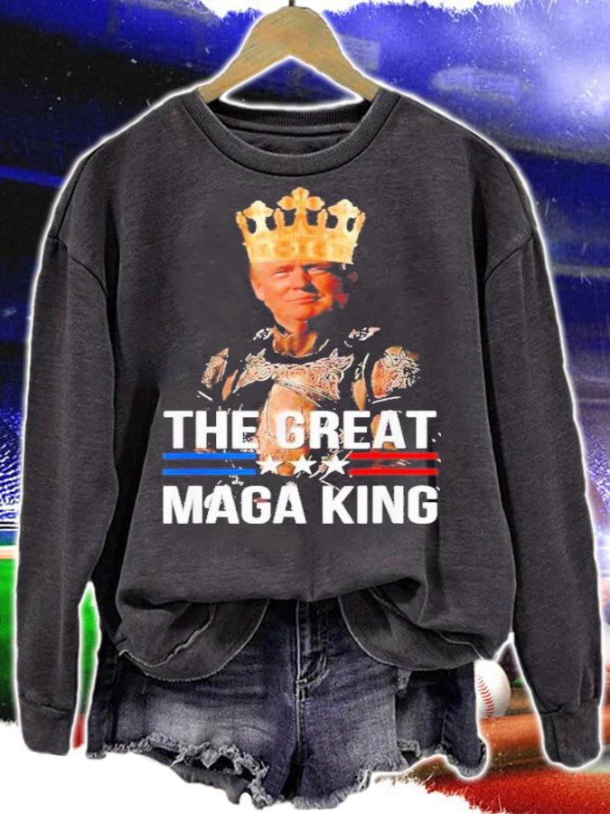 Great Maga King Trump Ultra Maga Crowd Anti Biden Ultra Maga Shirt sweatshirt