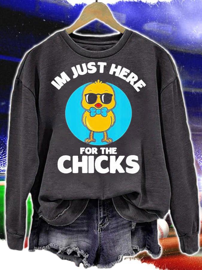 Im Just Here For The Chicks Cute Chicken T-Shirt sweatshirt