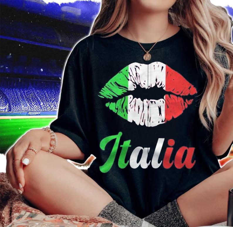 Italian Kiss Italia Flag Zip Shirt