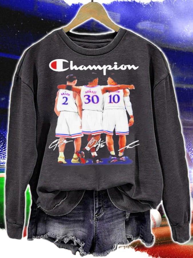 Kansas Jayhawks Champion Christian Braun Vs Ochai Agbaji And Jalen Wilson Signatures Shirt sweatshirt