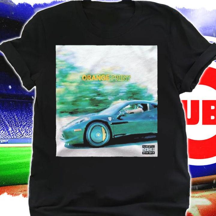 Larry June Orange print album T-shirt