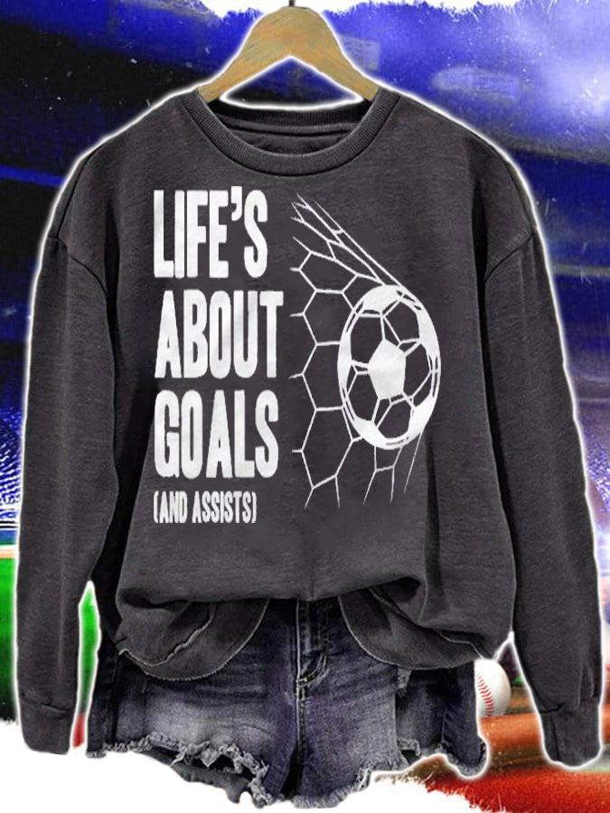 Lifes About Goals Soccer Player Coach Trainer Training Shirt sweatshirt