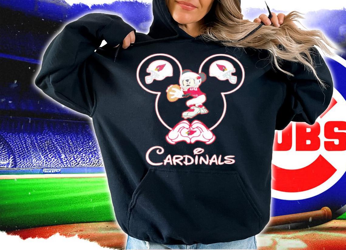 Mickey Mouse Love Arizona Cardinals Shirt