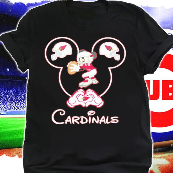 Mickey Mouse Love Arizona Cardinals Shirt