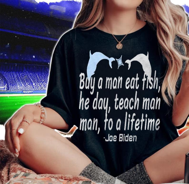 New Design eat Fish Joe Biden T-Shirt woman shirt