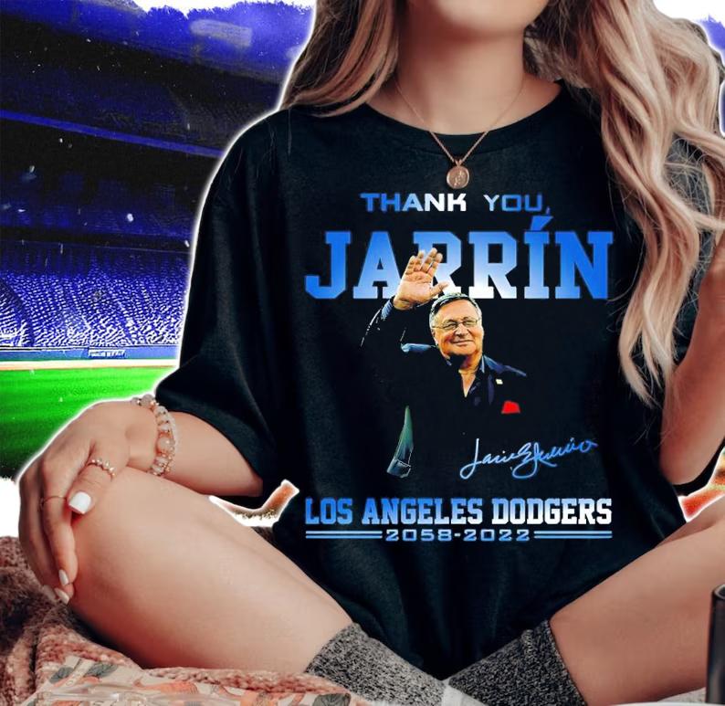 Thank You Jarrin Los Angeles Dodgers 1958-2022 Signatures Shirt