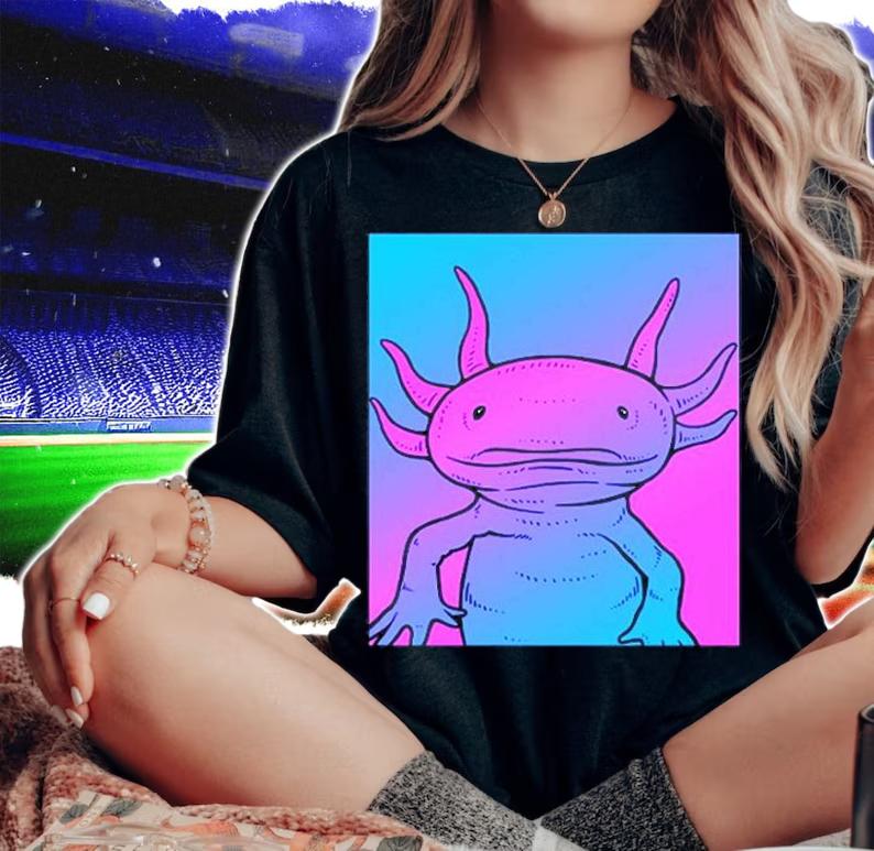 Vaporwave Axolotl Aesthetic  Pastel Goth Salamander T-Shirt woman shirt
