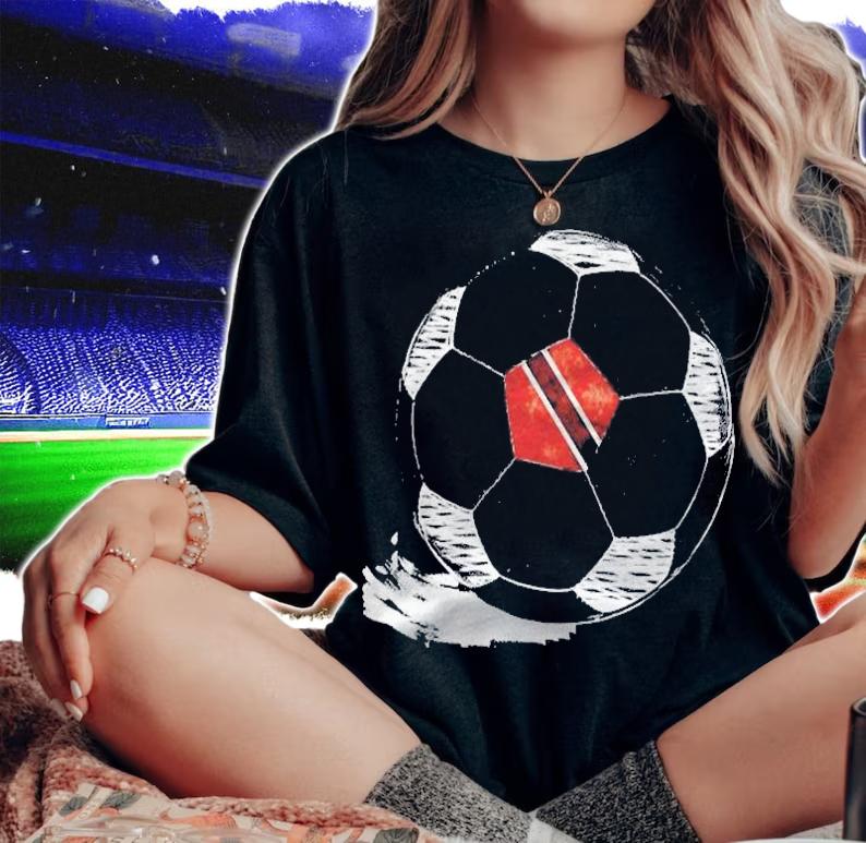 Vintage Soccer Trinidad Flag Trinidadian Pride shirt woman shirt