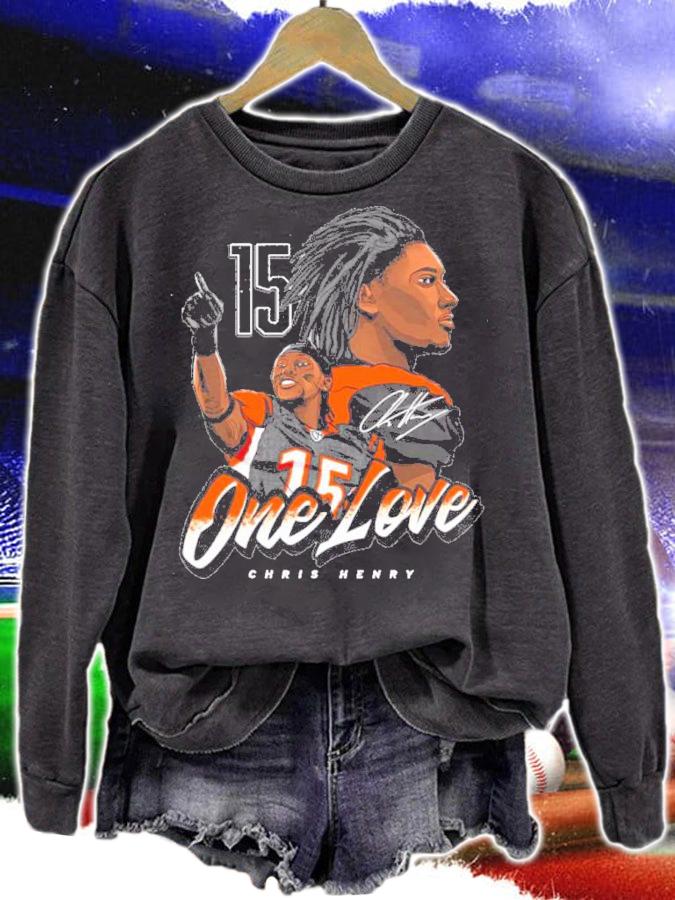 Chris Henry One Love Signatures Shirt sweatshirt