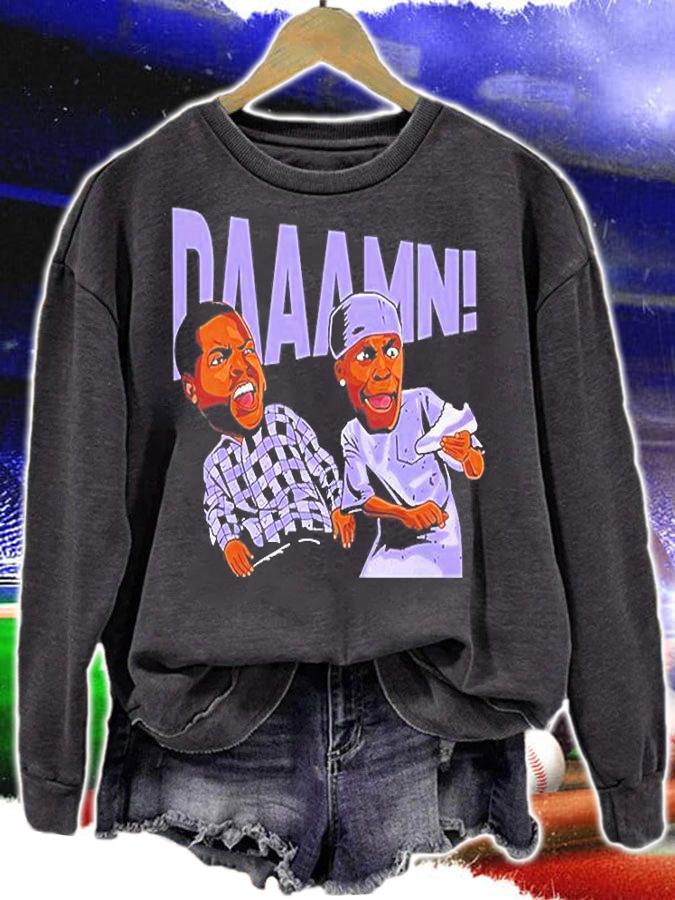 Court Purple 1s Jordan Graphic Black Daaamn T-Shirt sweatshirt