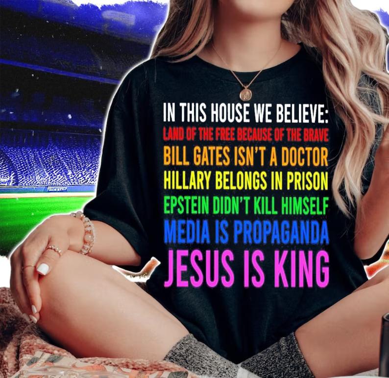 In This House We Believe Land Of The Free Because Of The Brave Bill Gates Isn't A Doctor Shirt woman shirt