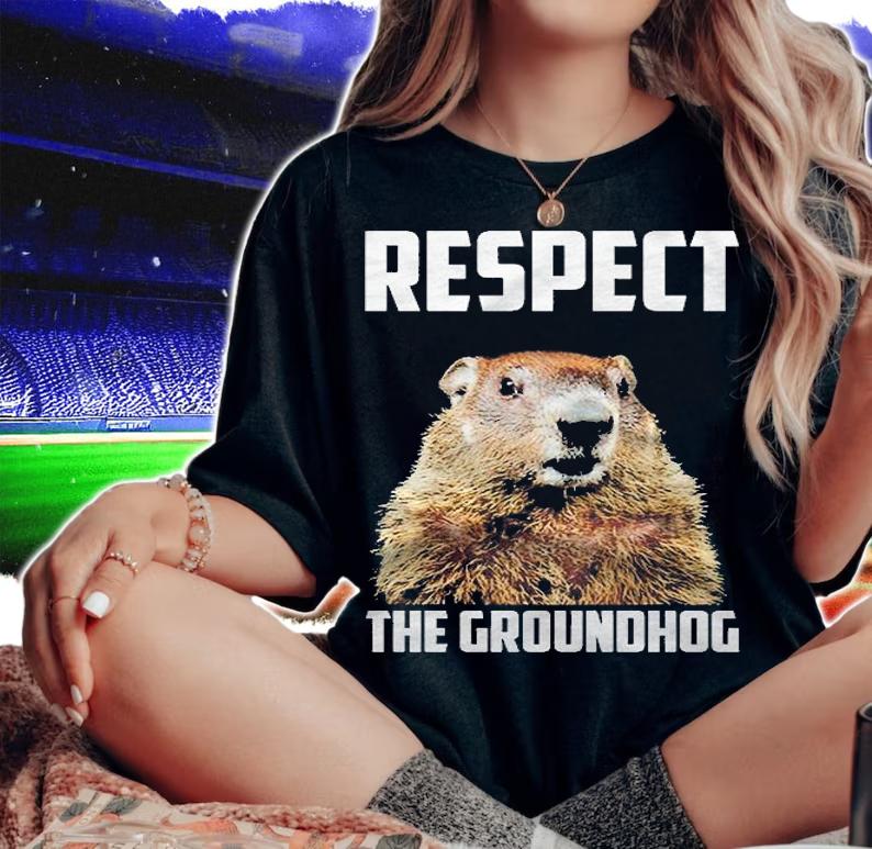 Respect The Groundhog Woodchuck Photo Ground Hog Day Shirt
