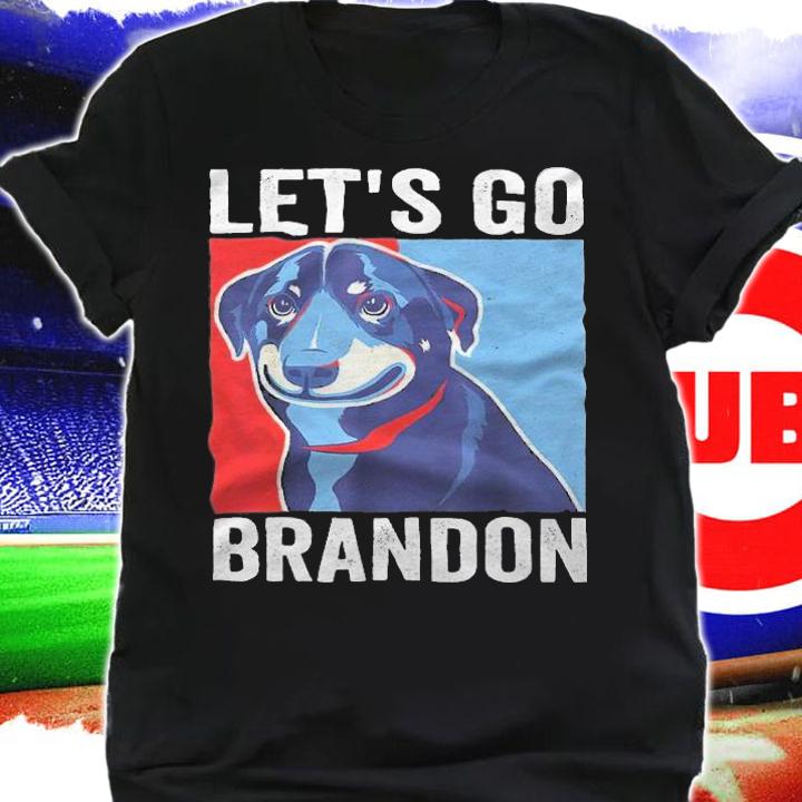 Smiling Dog Let's Go Brandon T-shirt