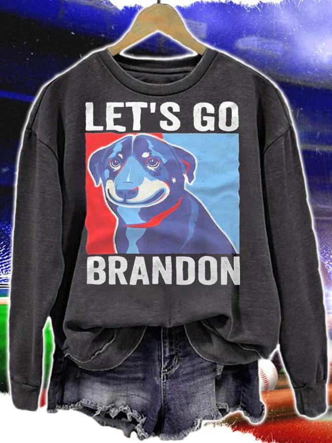 Smiling Dog Let's Go Brandon T-shirt