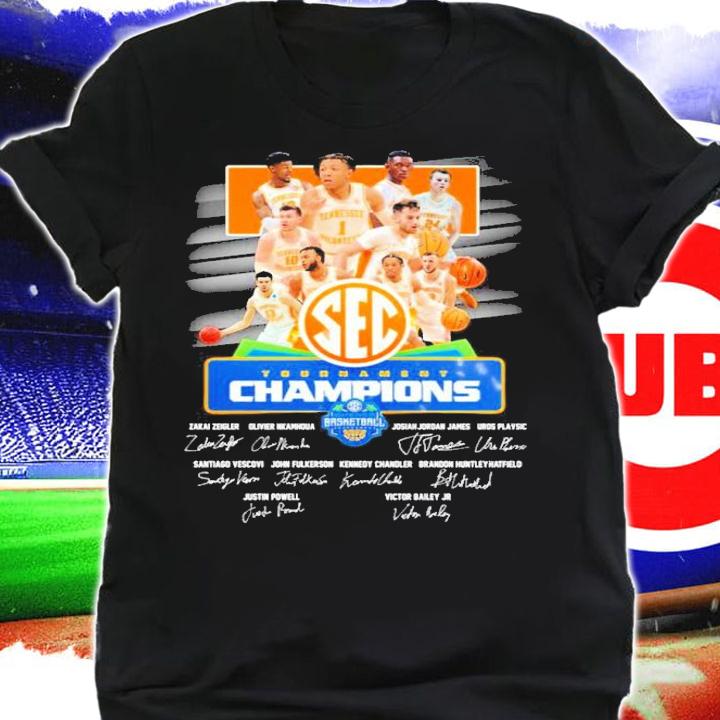 Tennessee Volunteers SEC Tournament Men's Basketball Champions 2022 Signatures Shirt shirt