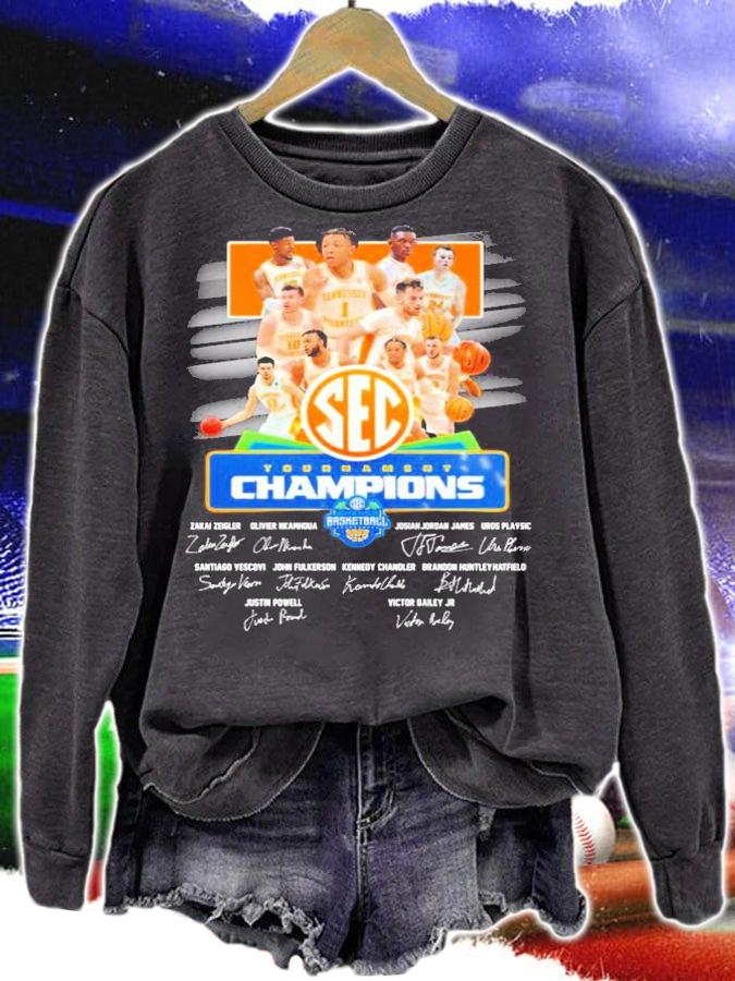 Tennessee Volunteers SEC Tournament Men's Basketball Champions 2022 Signatures Shirt sweatshirt