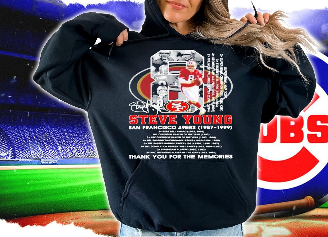 8 Steve Young San Francisco 49ers 1978 1999 t-shirt hoodie