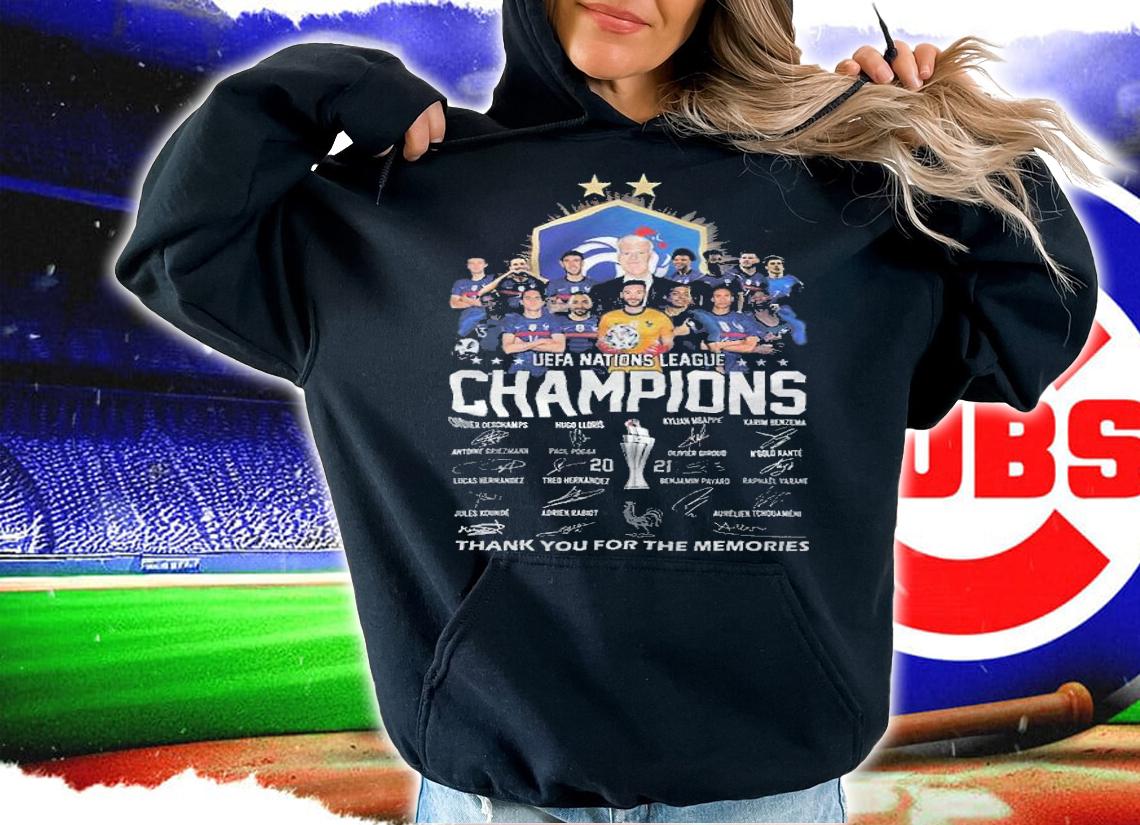 Chelsea UEFA Nations League Champions Signatures Thank You For The Memories Shirt hoodie