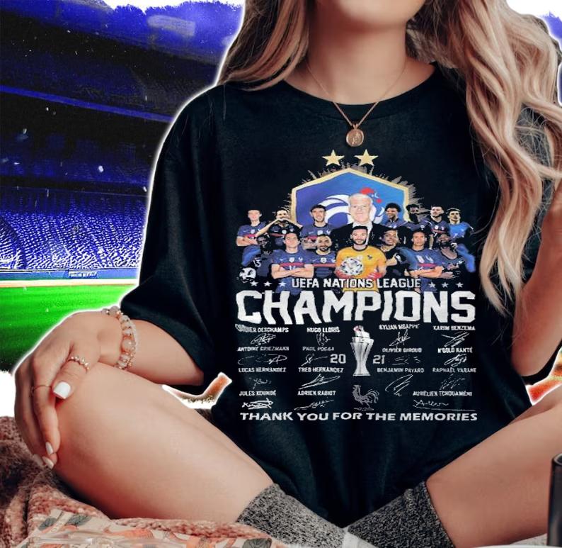 Chelsea UEFA Nations League Champions Signatures Thank You For The Memories Shirt woman shirt