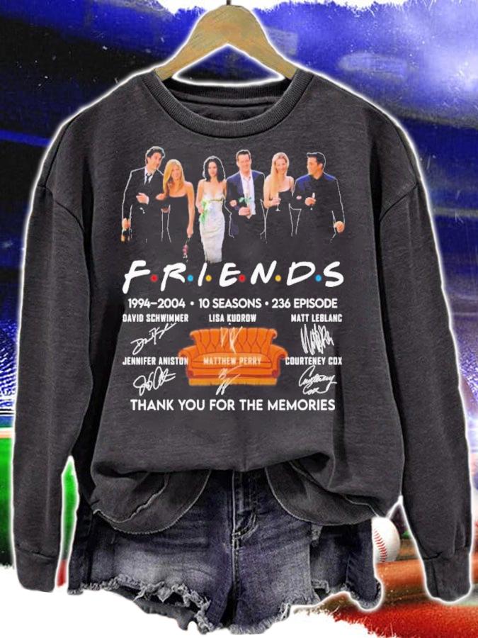 Friends 1994-2004 10 Seasons 236 Episode Signatures Thank You For The Memories Shirt