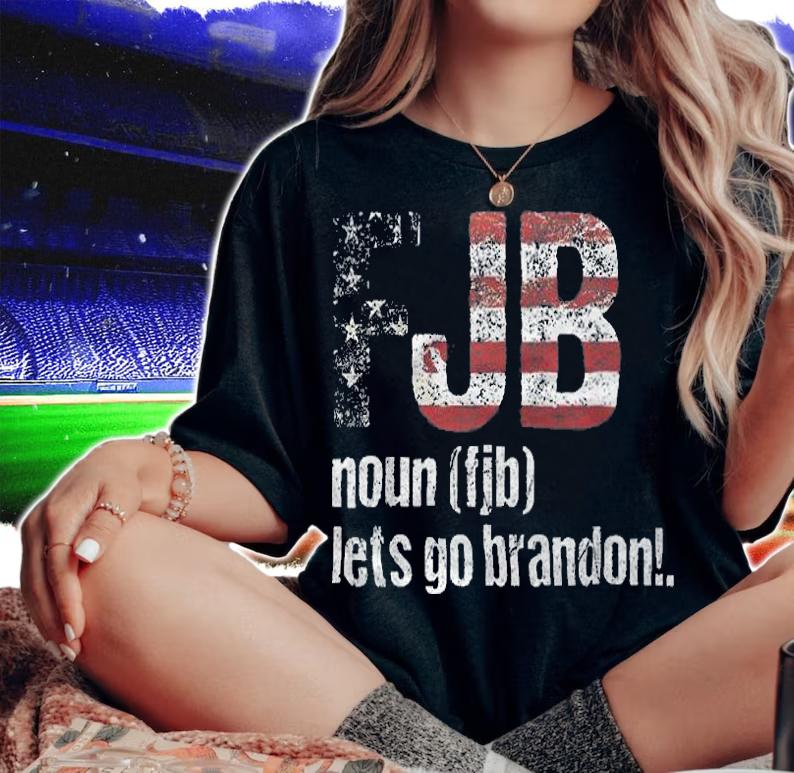 Let's Go Brandon Definition Vintage American Flag T-Shirt woman shirt