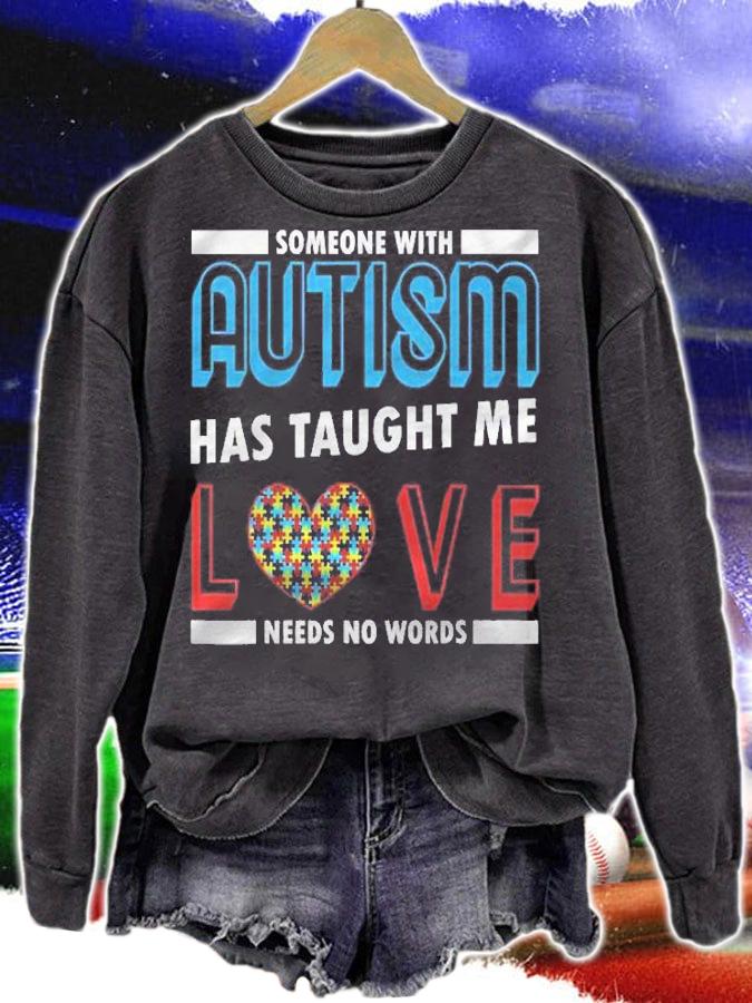 Love Needs No Words Puzzle Heart Cool Autism Awareness Gift Shirt sweatshirt