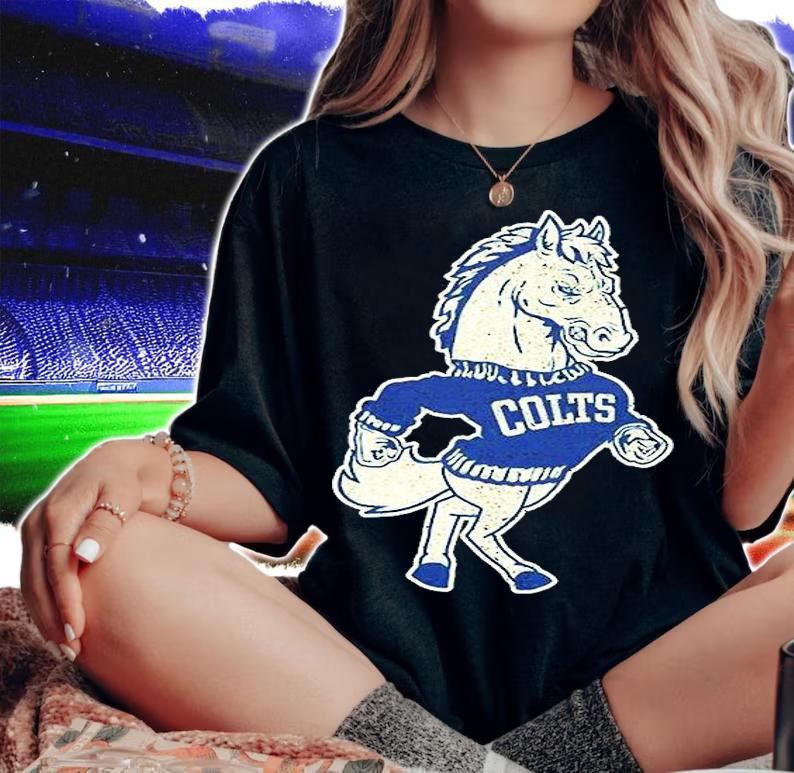 Retro Indianapolis Colts Original Concept Mascot T-Shirt woman shirt