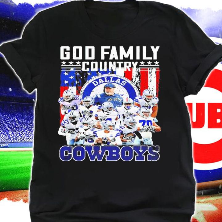 God Family Country Dallas Cowboys Signatures Shirt shirt