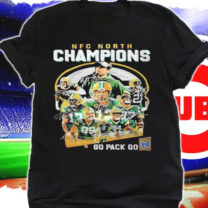 Green Bay Packers Team Nfc North Champions Go Pack Go signatures T-shirt shirt