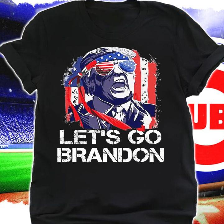 Let's Go Brandon Tee Conservative Anti Liberal US Flag Trump Design T-Shirt shirt