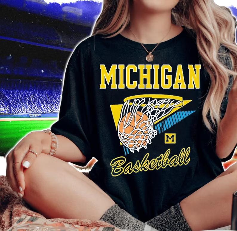 Michigan Basketball T-Shirt woman shirt