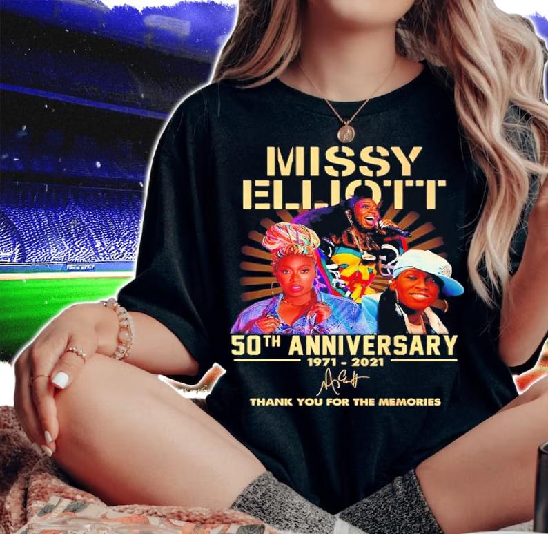 Missy Elliott 50th Anniversary Signatures Thank You For The Memories Shirt