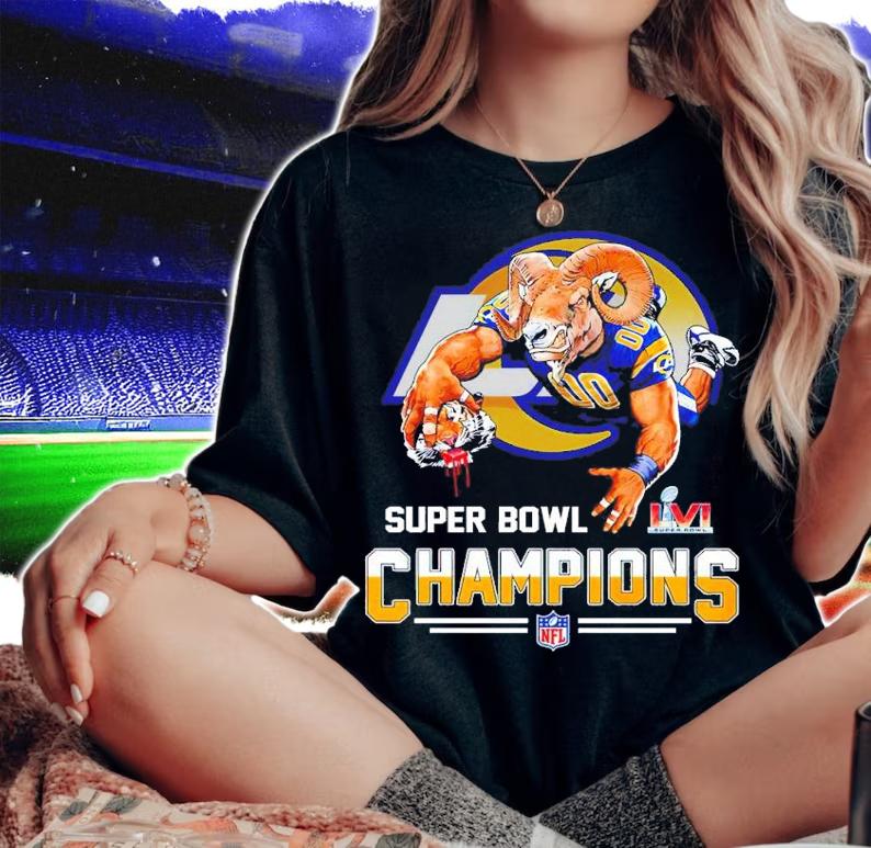 Super Bowl LVI Champions NFL Los Angeles Rams shirt woman shirt