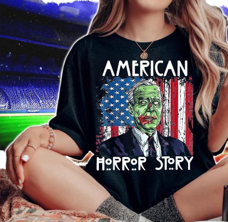 Biden Horror American Zombie Story Halloween Retro Vintage shirt woman shirt
