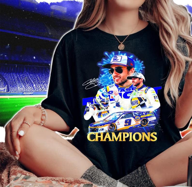 Champions Chase Elliott number 9 signature shirt