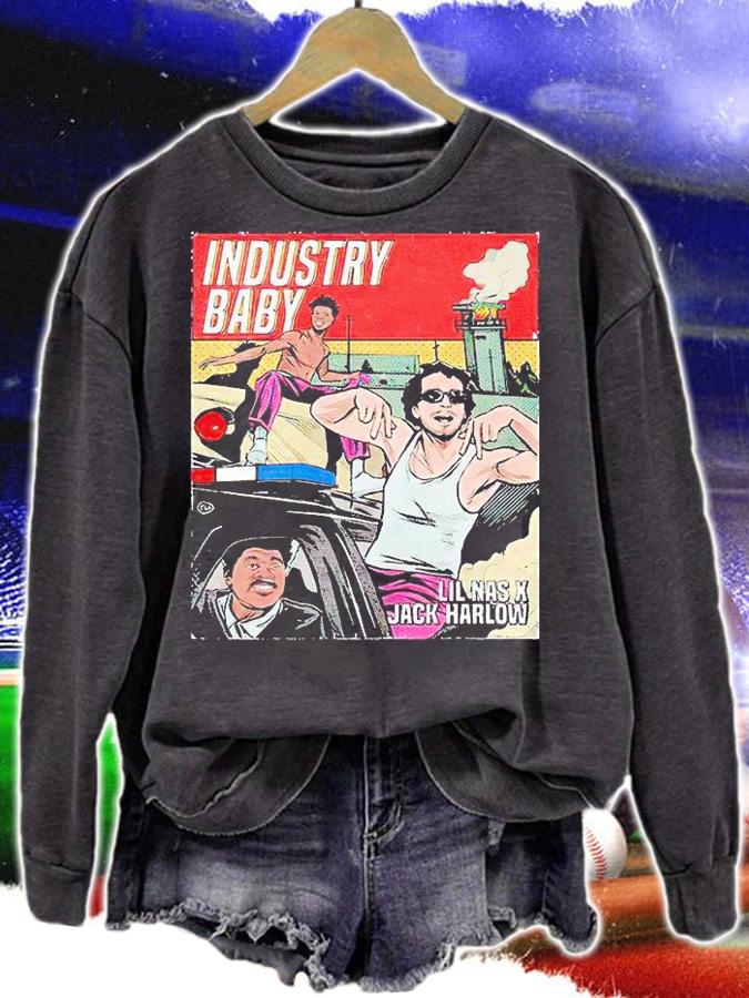 Industry baby Lil Nas x Jack Harlow comic art T-shirt sweatshirt