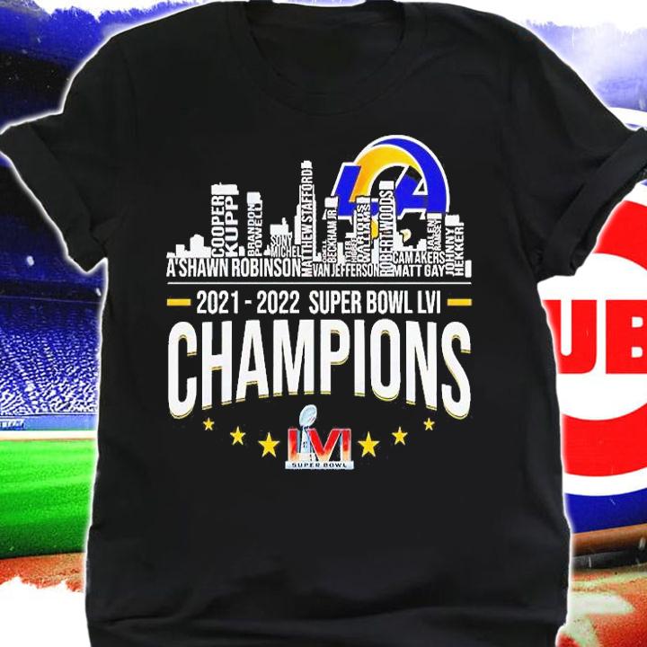 Los Angeles Rams 2021 2022 Super Bowl Lvi Champions T-Shirt shirt