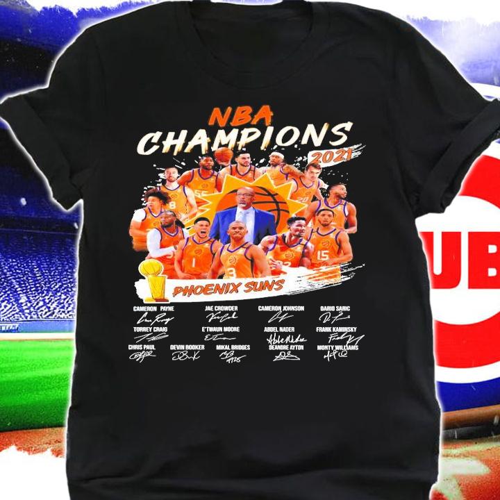 NBA Champions 2021 Phoenix Suns signatures shirt