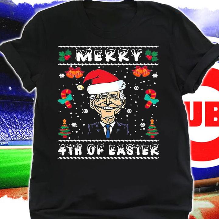 Santa Biden Happy Easter Ugly Christmas T-Shirt