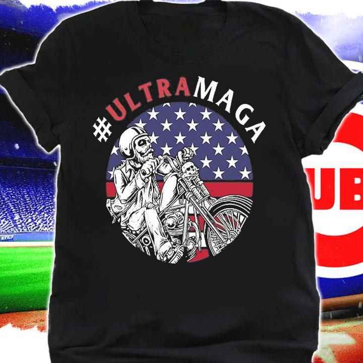 Ultra MAGA Funny Conservative Anti Biden USA Flag T-Shirt
