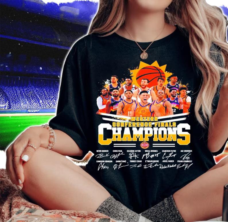 Western Conference Finals Champions Phoenix Suns 2021 signature shirt