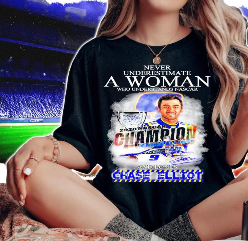 2020 Nascar Champions and loves Chase Elliott signature shirt woman shirt