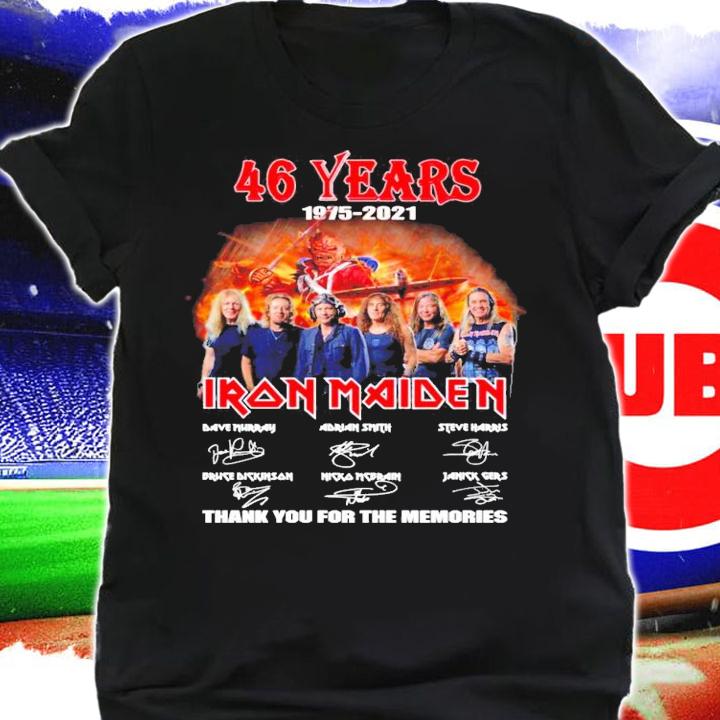 46 years 1975-2021 Iron Maiden thank you for the memories shirt shirt
