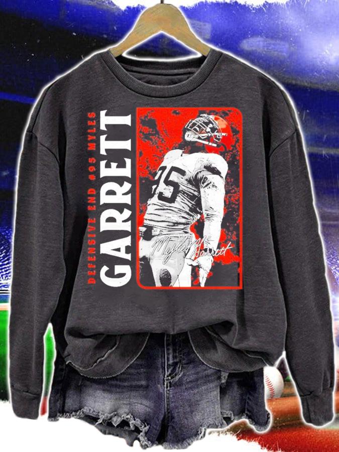 Defensive End #95 Myles Garrett Cleveland Football Shirt sweatshirt