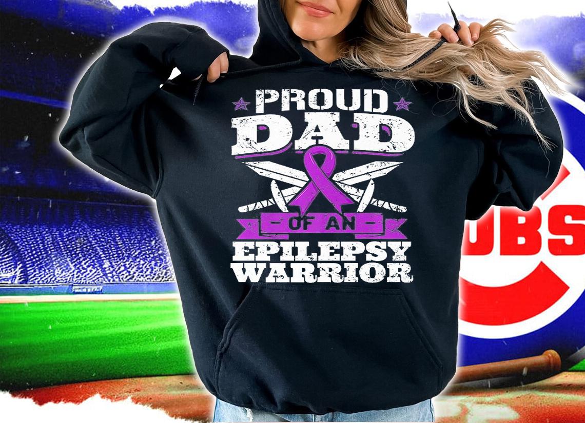 Epilepsy Warrior Dad Proud Epilepsy Awareness T-Shirt hoodie